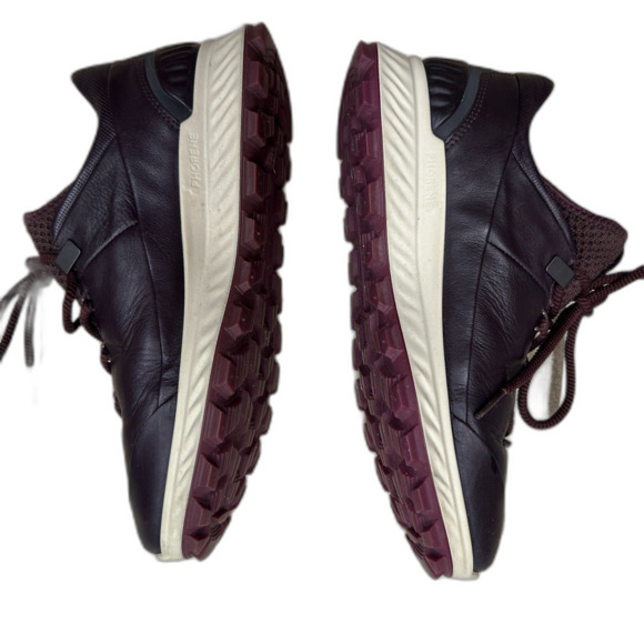 Ecco Exostrike Leather Gore-Tex Hiking Sneakers, Burgundy Wine, Women's Size 7 - Picture 2 of 11